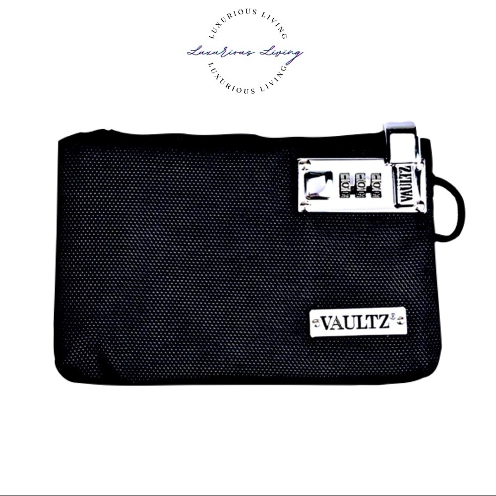 Vaultz Locking 5x8 Medicine Pouch - BLACK